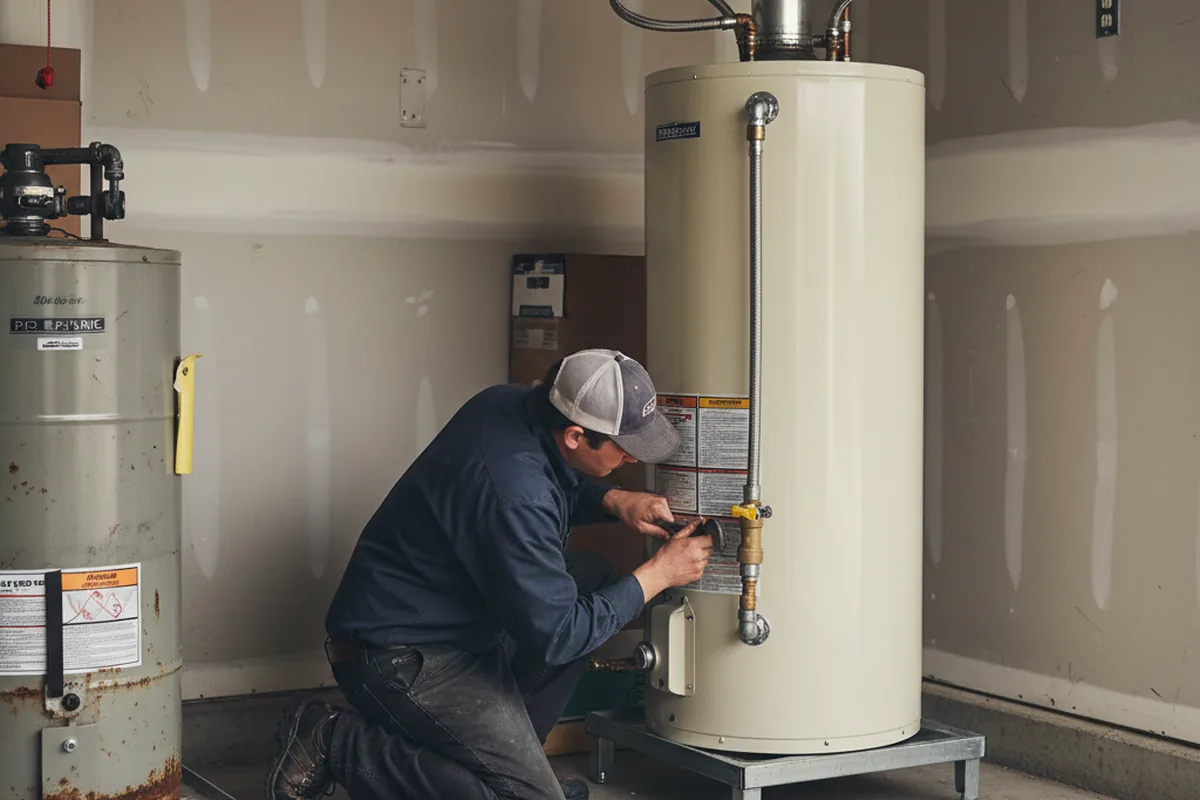 Water heater and shutoff valve replacement in Ely